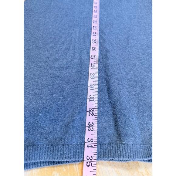 VTG A Line Anne Klein 100% Cotton Sweater Dress Sz S Gray Minimalist Preppy Twee - Picture 8 of 10